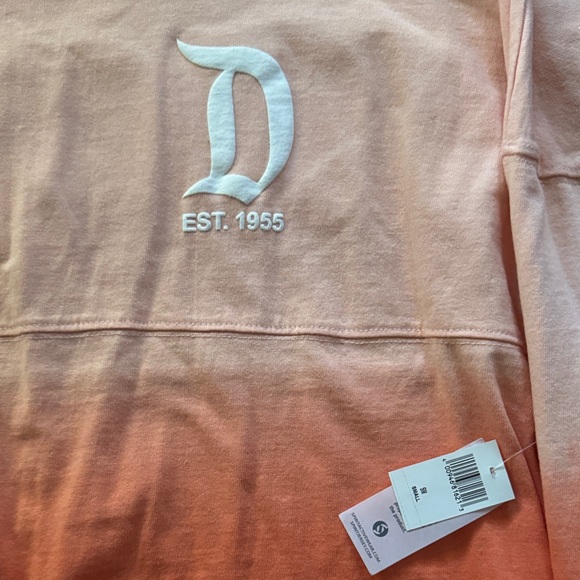 Disney coral to dark Orange Ombre Long Sleeve Shirt - Picture 2 of 6